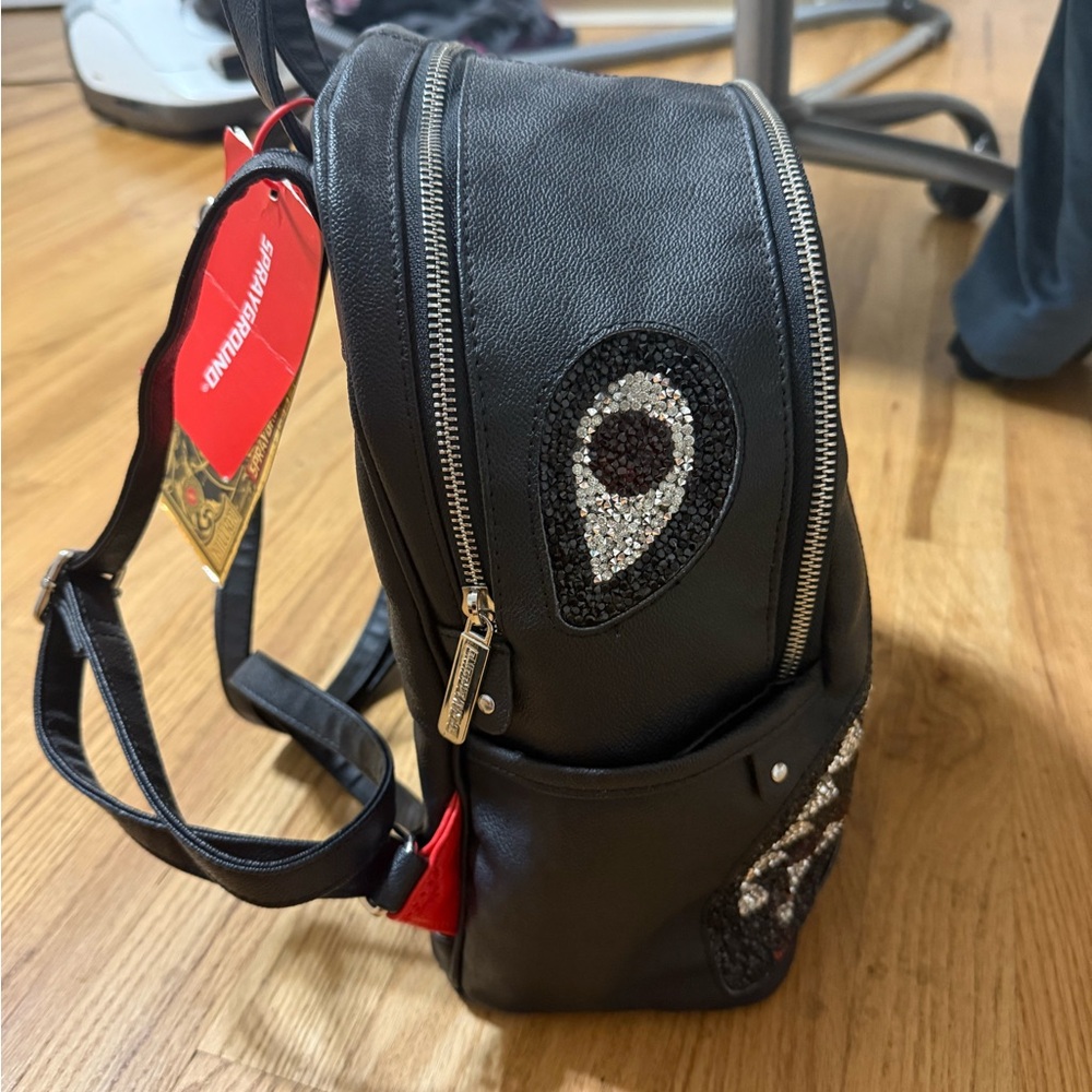 Sprayground Black mini Backpack with Sequin Detail